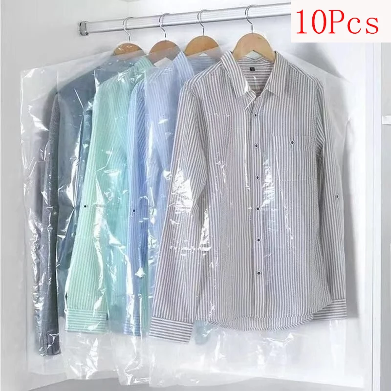 10PCS Transparent Dust Cover Bag Disposable Clothing Covers For Dry Cleaner Garment Dress Wardrobe Hanging Clothing Storage Bag
10PCS Transparent Dust Cover Bag Disposable Clothing Covers For Dry Cleaner Garment Dress Wardrobe Hanging Clothing Storage Bag