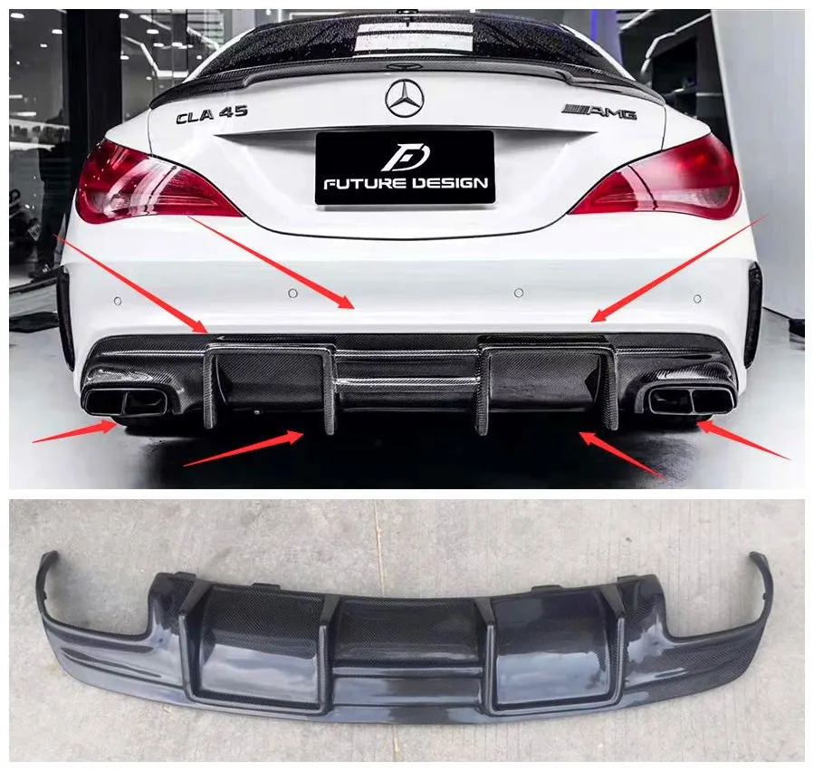 For Mercedes Benz CLA W117 C117 CLA200 CLA250 Sport CLA45 AMG 2013-2015 Real Carbon Fiber Rear Bumper Diffuser Splitters Lip
For Mercedes Benz CLA W117 C117 CLA200 CLA250 Sport CLA45 AMG 2013-2015 Real Carbon Fiber Rear Bumper Diffuser Splitters Lip