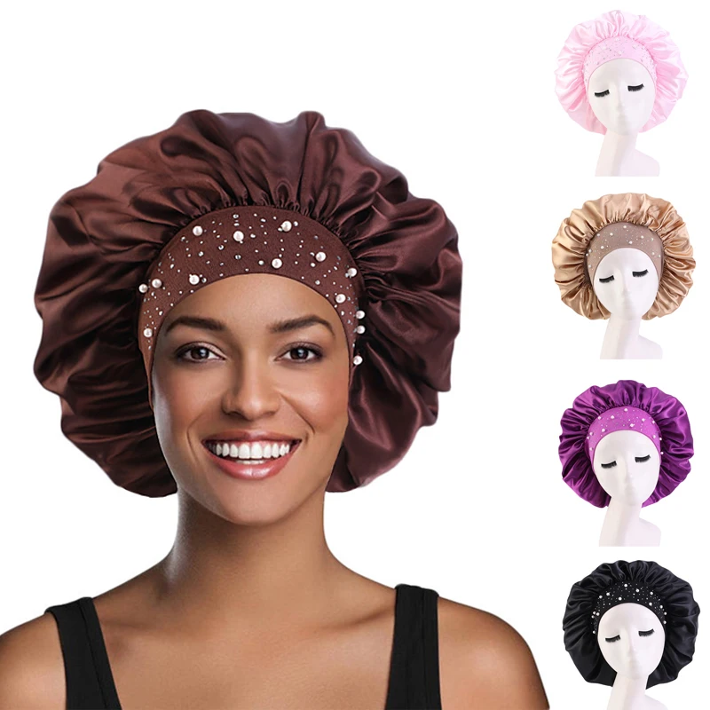 Night Cap Breathable Skin-friendly Fabric Rhinestone Women Sleeping Hat for Travel Thick Shower Cap Bathroom Accessories
Night Cap Breathable Skin-friendly Fabric Rhinestone Women Sleeping Hat for Travel Thick Shower Cap Bathroom Accessories