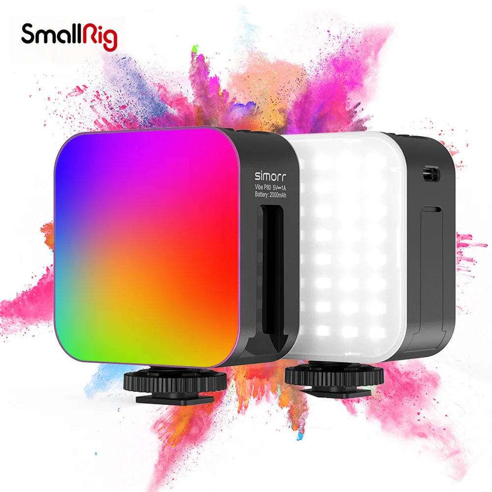 SmallRig Universal Vibe P80 RGB LED видео свет 360 ° двусторонсветильник для камеры