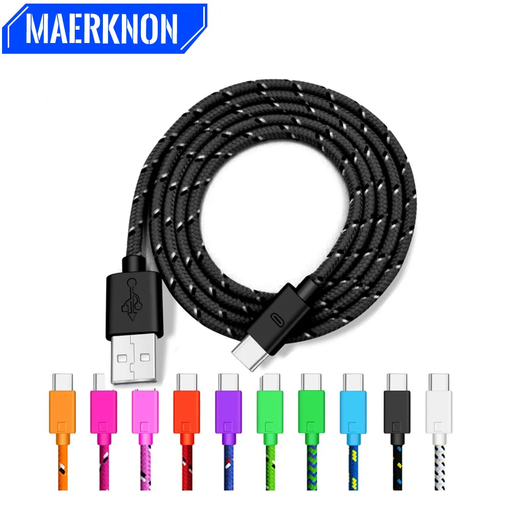 

3A USB Type C Cable For Samsung Galaxy S10 S9 Xiaomi Redmi Note 7 Huawei Fast Charging Mobile Phone Chargers Data Cord 1m 2m 3m