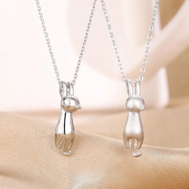 Cute Cartoon Pendant Silver Plated Women Necklace Cat Shape Necklace Female Clavicle Chain Gift Fine Jewelry For Girls Women
Cute Cartoon Pendant Silver Plated Women Necklace Cat Shape Necklace Female Clavicle Chain Gift Fine Jewelry For Girls Women