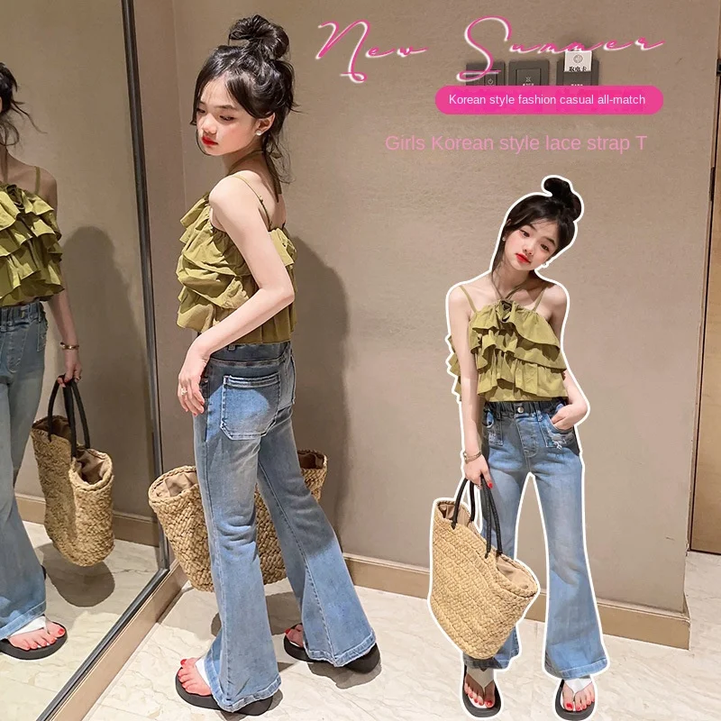 Girls' Tank Top 2023 Summer Fashionable Girl Baby New Shirt Children's Cotton Hemp Top Loose Strap Top
Girls' Tank Top 2023 Summer Fashionable Girl Baby New Shirt Children's Cotton Hemp Top Loose Strap Top