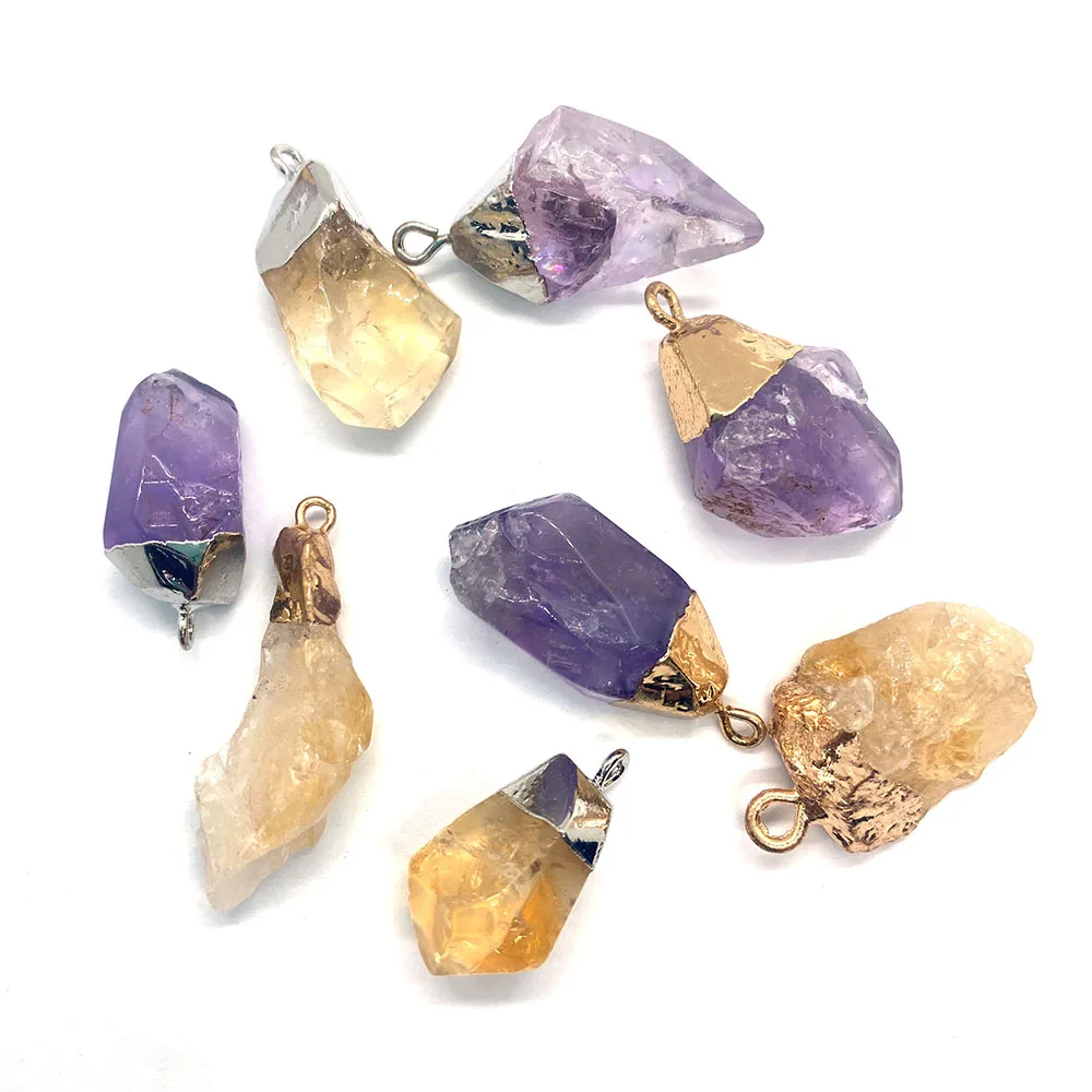 Natural Stone Citrine Amethyst Irregular Necklace Pendant 10-45mm Crystal Charm Jewelry DIY Bracelet Earrings Necklace Accessory
Natural Stone Citrine Amethyst Irregular Necklace Pendant 10-45mm Crystal Charm Jewelry DIY Bracelet Earrings Necklace Accessory