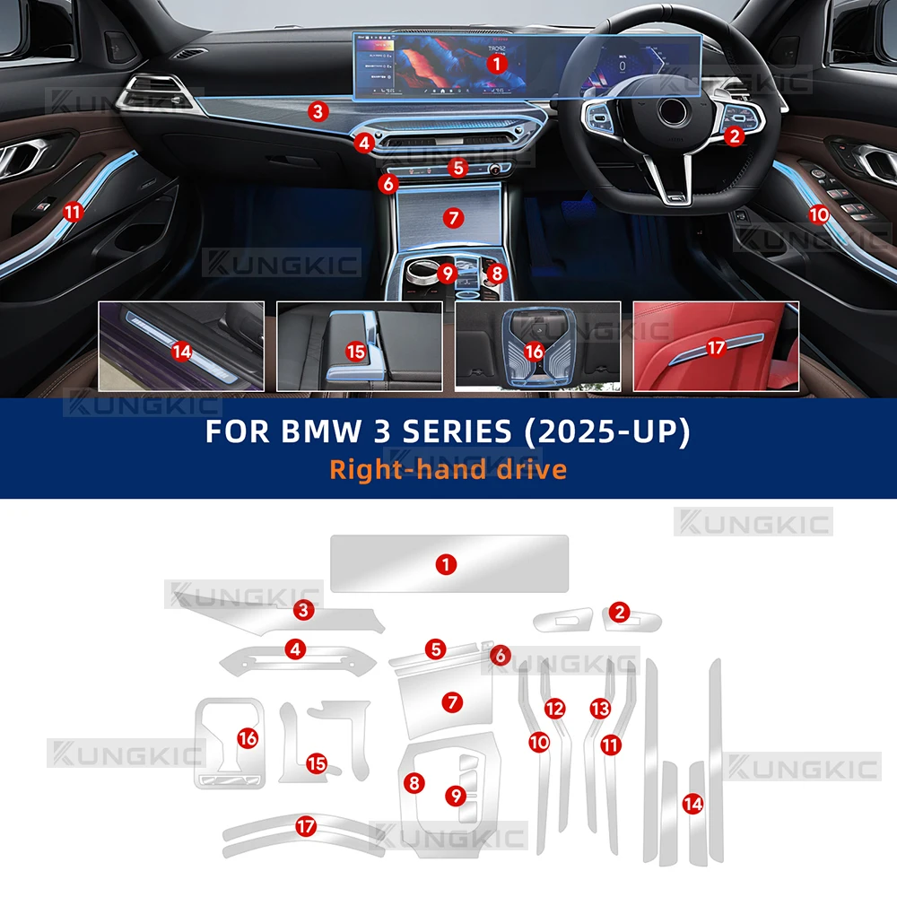 Для BMW G20 G21 серии 3 2025 года защитная пленка из термопластичного полиуретана для салона автомобиля, центральная консоль, прозрачная, с защитой от царапин, аксессуары для ремонта
Для BMW G20 G21 серии 3 2025 года защитная пленка из термопластичного полиуретана для салона автомобиля, центральная консоль, прозрачная, с защитой от царапин, аксессуары для ремонта