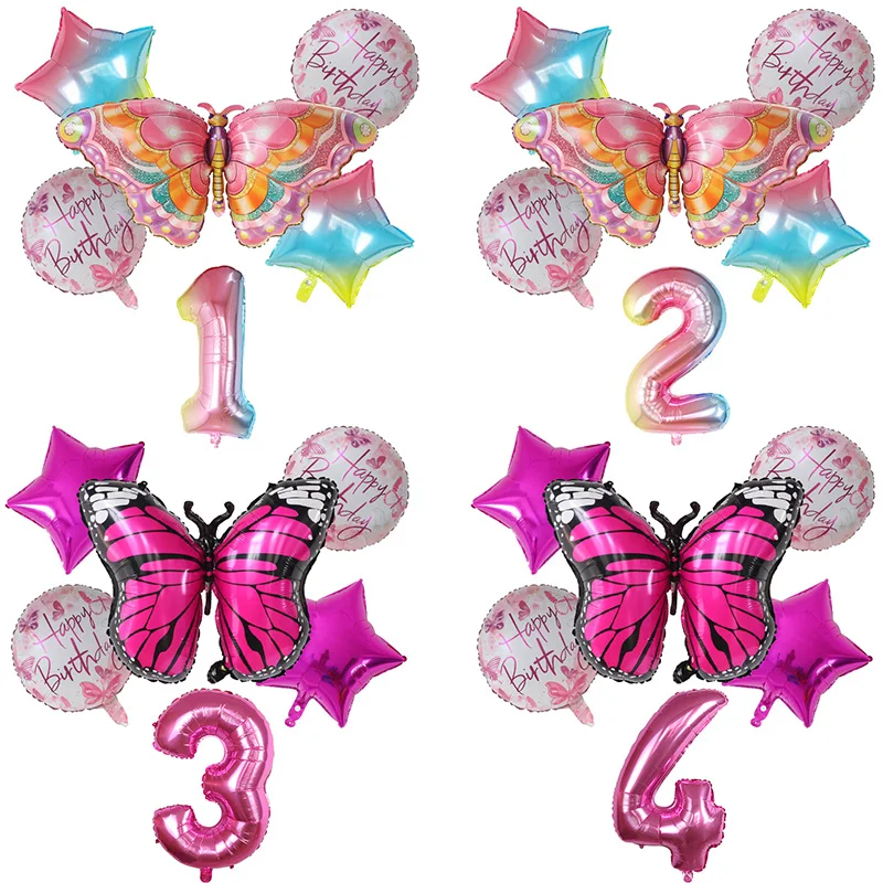 Coulourfully Butterfly Number Balloons Set Pink Birthday Butterfly Balloon Rainbow Number Helium Ball Birthday Party Decorations
Coulourfully Butterfly Number Balloons Set Pink Birthday Butterfly Balloon Rainbow Number Helium Ball Birthday Party Decorations