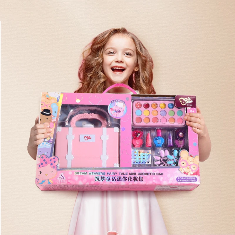 Children Makeup Set Cosmetic Simulation Pretend Play Toys Lipstick Nail Polish Bag Educational Toys Birthday Gift for Ingenious
Children Makeup Set Cosmetic Simulation Pretend Play Toys Lipstick Nail Polish Bag Educational Toys Birthday Gift for Ingenious