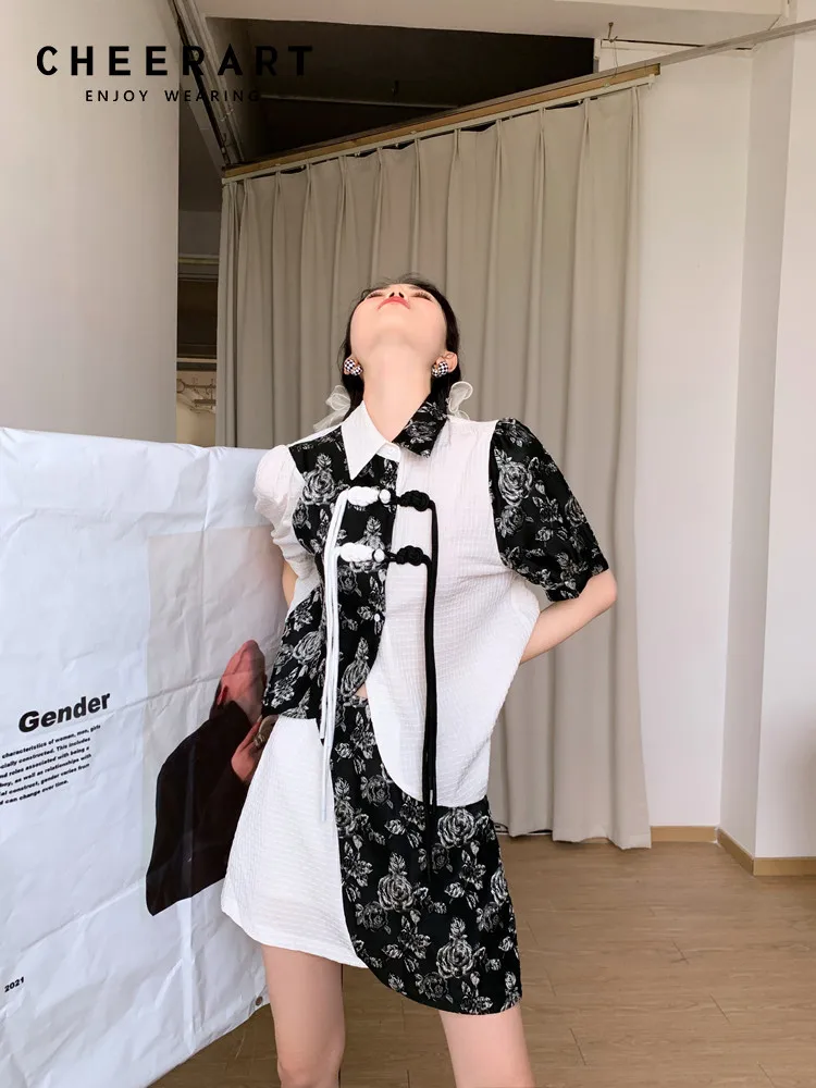 CHEERART Vintage Skirt Two Piece Sets Womens Outifits Summer 2022 Patchwork Designer Matching Shirt And Skirt Set Clothing
CHEERART Vintage Skirt Two Piece Sets Womens Outifits Summer 2022 Patchwork Designer Matching Shirt And Skirt Set Clothing