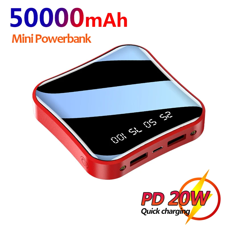 2022 50000mAh Mini Power Bank Large Capacity Digital Display External Battery Portable Fast Charger for Xiaomi Samsung IPhone
2022 50000mAh Mini Power Bank Large Capacity Digital Display External Battery Portable Fast Charger for Xiaomi Samsung IPhone