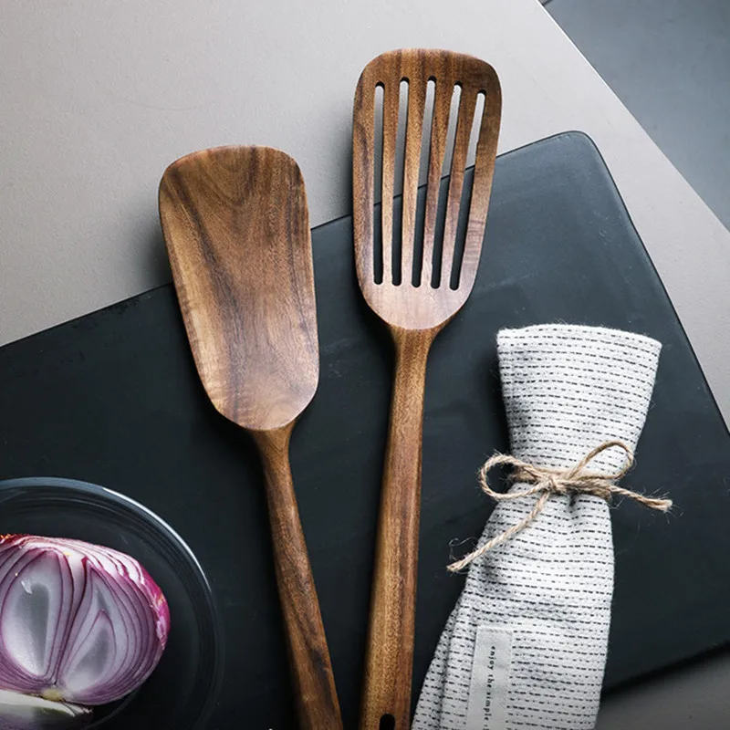 Teak Unpainted Wooden Shovel Leakage Shovel Set Home Kitchen Utensils Long Handle Wooden Shovel Kitchen with Non-stick Cooking
Teak Unpainted Wooden Shovel Leakage Shovel Set Home Kitchen Utensils Long Handle Wooden Shovel Kitchen with Non-stick Cooking