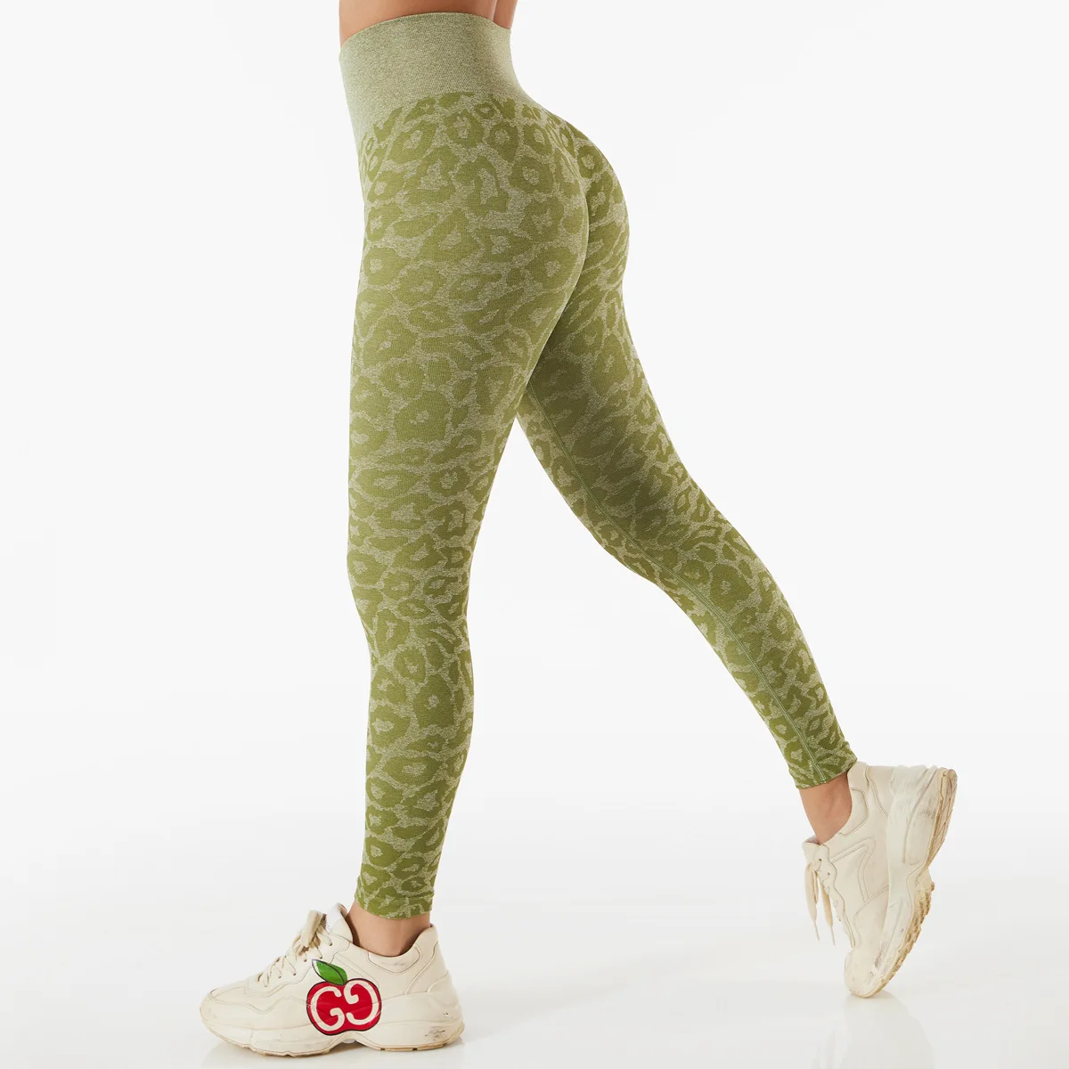 Women's Green Leopard Print Leggings Seamless Yoga Pants Sexy Peach Hip Bubble Trousers Fast Drying Fitness Running Wear
Women's Green Leopard Print Leggings Seamless Yoga Pants Sexy Peach Hip Bubble Trousers Fast Drying Fitness Running Wear