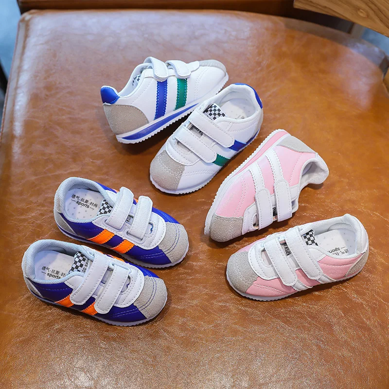 2022 Soft Sole Leather Striped Boy Shoes Baby Girl Shoes Children Sport Running Shoe Kids Sneaker Pink Blue White
2022 Soft Sole Leather Striped Boy Shoes Baby Girl Shoes Children Sport Running Shoe Kids Sneaker Pink Blue White