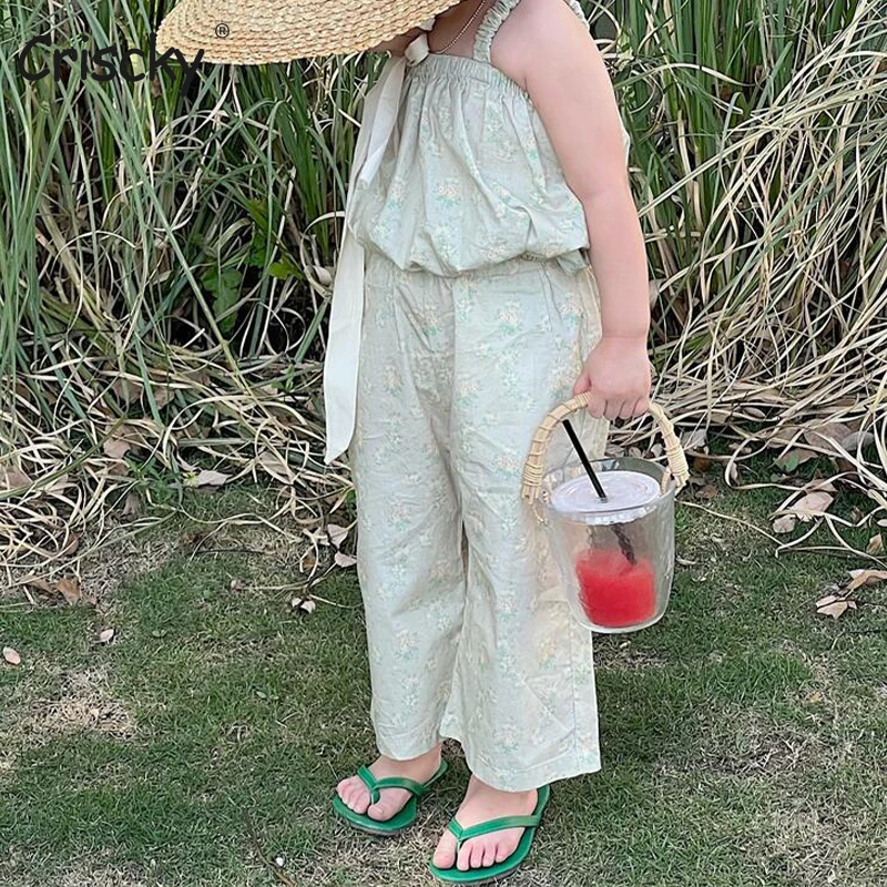 Criscky Summer Kid Baby Girls Clothes Set Cotton Sleeveless Floral Korean Style Camisole + Loose Pants Clothing Suit
Criscky Summer Kid Baby Girls Clothes Set Cotton Sleeveless Floral Korean Style Camisole + Loose Pants Clothing Suit