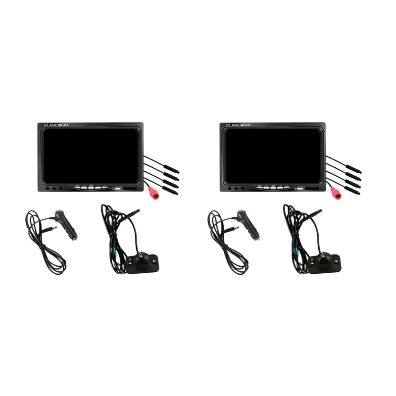 2Pcs 7 Inch 4 Split Car Display + 4 Photosensitive Car Camera 360 Degree Panoramic Reversing Image System
2Pcs 7 Inch 4 Split Car Display + 4 Photosensitive Car Camera 360 Degree Panoramic Reversing Image System