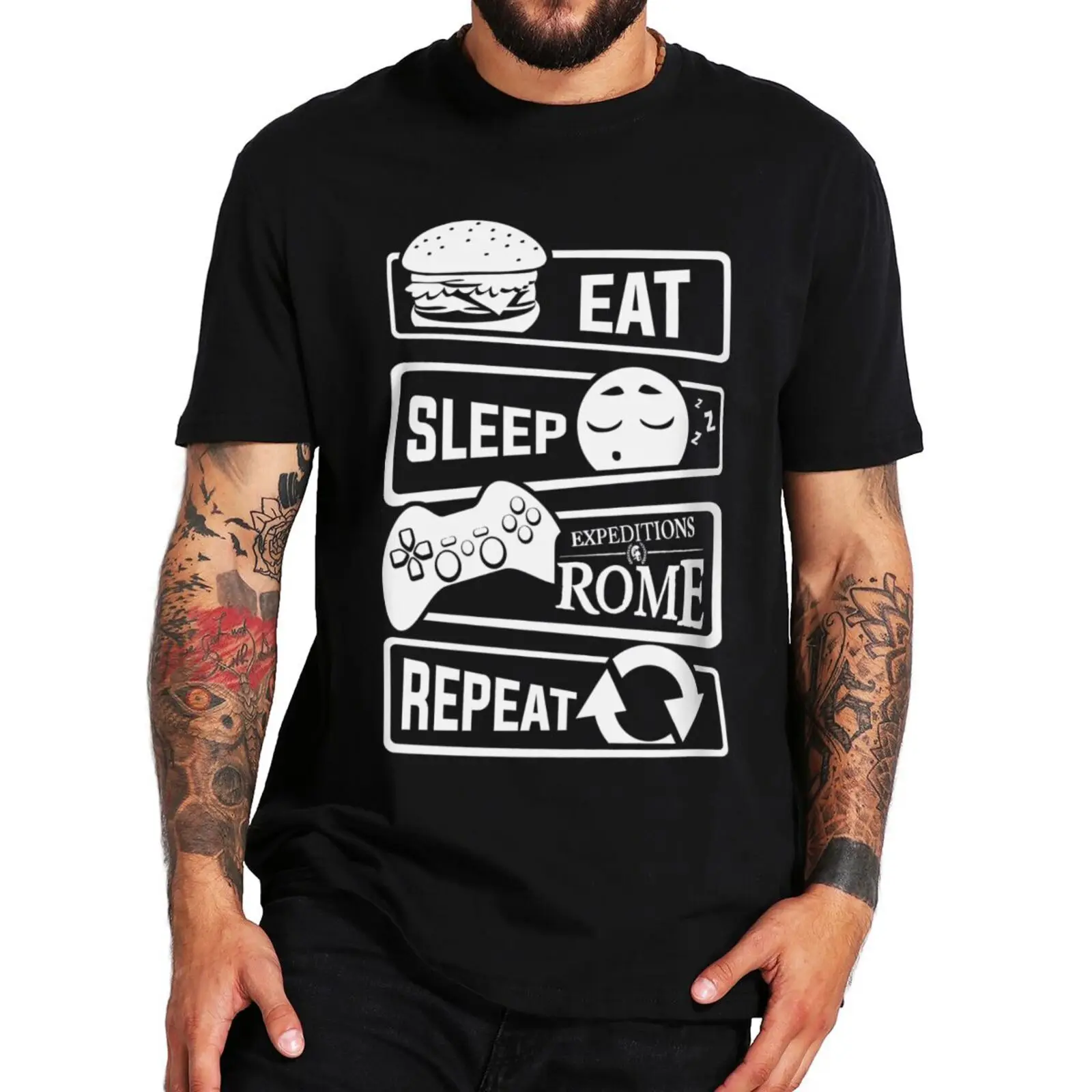 Eat Sleep Expeditions Rome Repeat T-Shirt Tactical Role Playing Game Lovers Tee Premium Soft 100% Cotton Men's Clothing EU Size
Eat Sleep Expeditions Rome Repeat T-Shirt Tactical Role Playing Game Lovers Tee Premium Soft 100% Cotton Men's Clothing EU Size