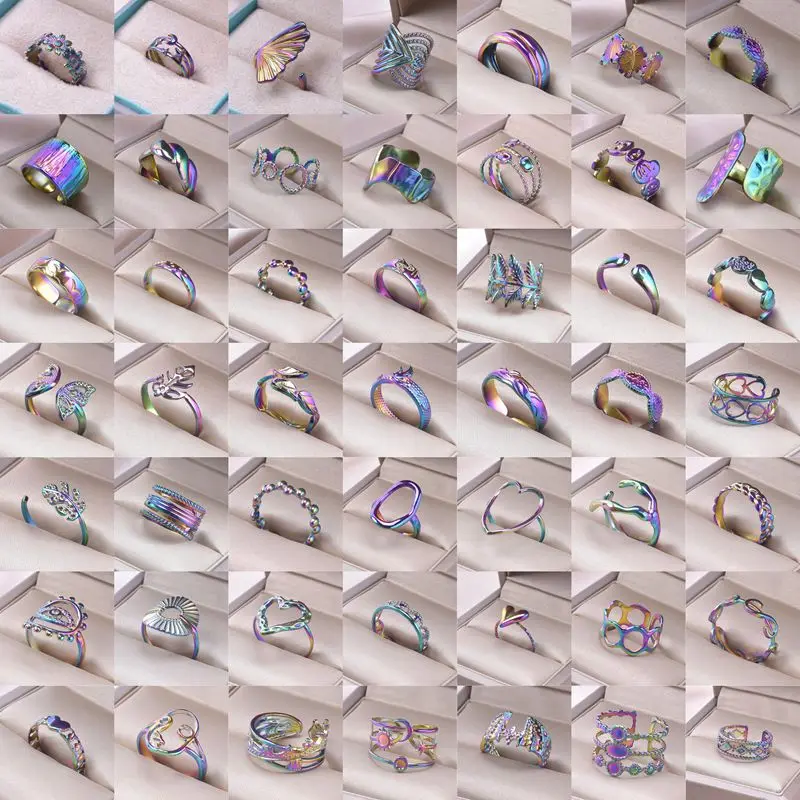 Stainless Steel Rainbow Punk Rings For Men Trendy Gothic Rings for Women Heart,Human Face Knuckle Trendy Leaf Female Jewelry
Stainless Steel Rainbow Punk Rings For Men Trendy Gothic Rings for Women Heart,Human Face Knuckle Trendy Leaf Female Jewelry