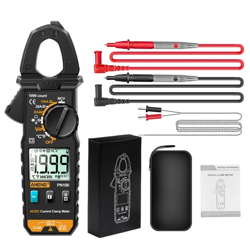 ANENG PN100 Clamp Meter 1MA Accuracy Mini Digital AC/DC Current Clamp Multimeter Tester Resistance Frequency Tester Meters
ANENG PN100 Clamp Meter 1MA Accuracy Mini Digital AC/DC Current Clamp Multimeter Tester Resistance Frequency Tester Meters