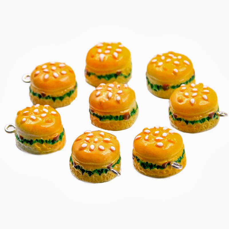 10Pcs Cute Resin Hamburger Sandwich Charms Pendants Jewelry Making Accessory Patch For DIY Earrings Key Chains
10Pcs Cute Resin Hamburger Sandwich Charms Pendants Jewelry Making Accessory Patch For DIY Earrings Key Chains