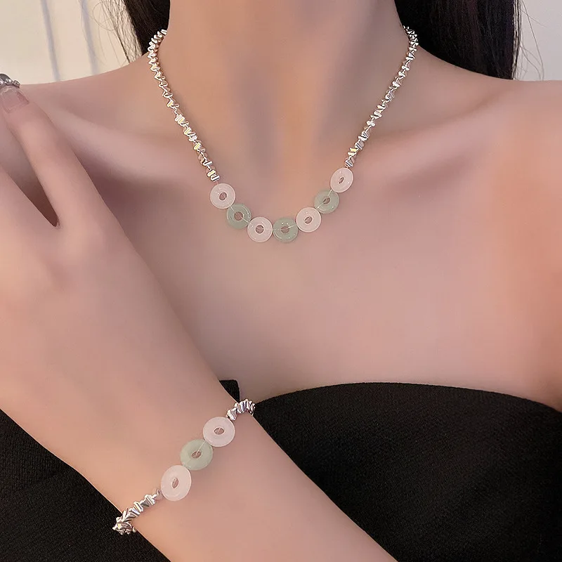 Ring Buckle New Chinese Style Necklace Set for Women Peace Buckle Light Luxury Minority Design Sense National Style 2022 New
Ring Buckle New Chinese Style Necklace Set for Women Peace Buckle Light Luxury Minority Design Sense National Style 2022 New
