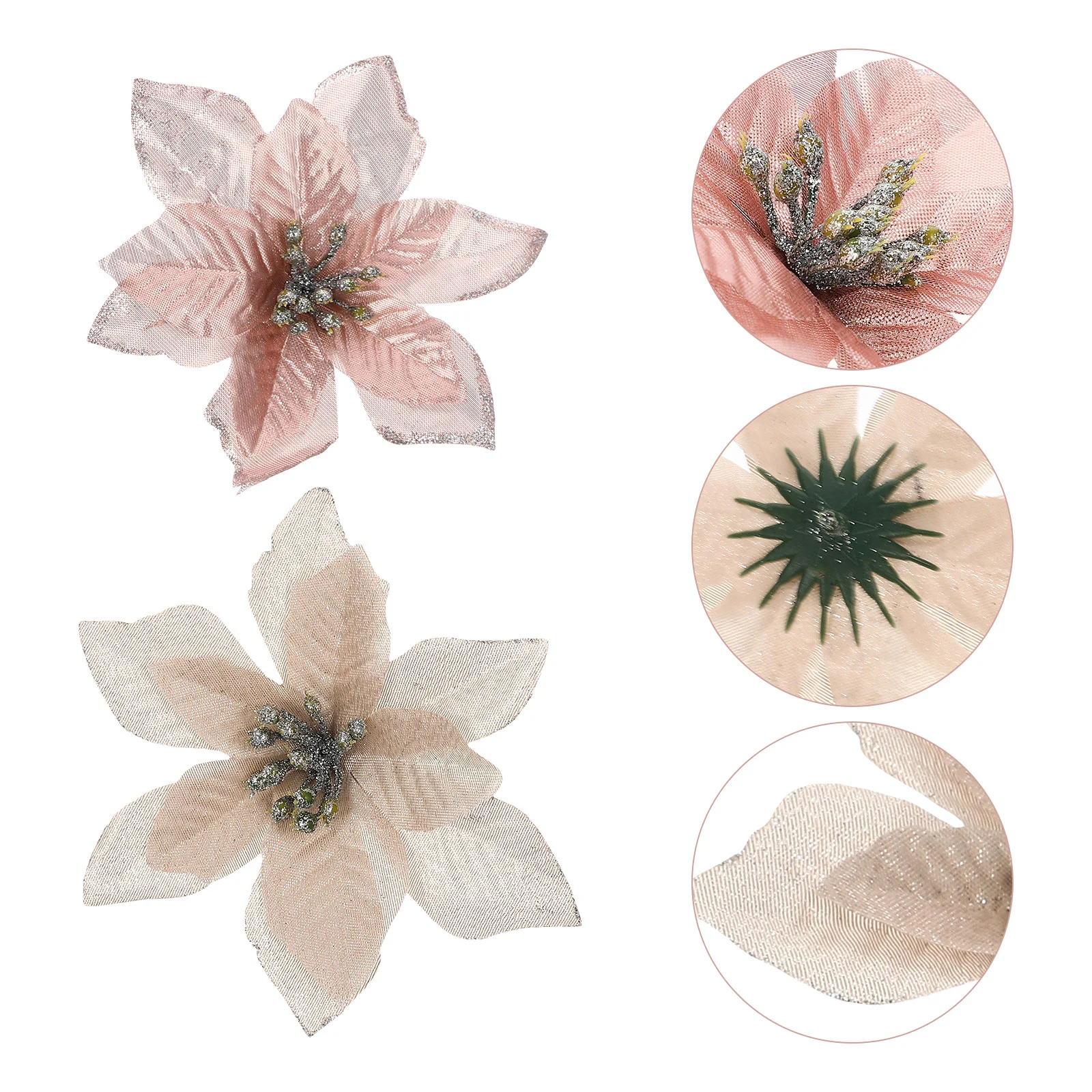 Christmas Poinsettia Flower Flowers Artificial Glitter Ornaments Wreath Treehollow Stemspicks Ornament Garland Floral Accessory
Christmas Poinsettia Flower Flowers Artificial Glitter Ornaments Wreath Treehollow Stemspicks Ornament Garland Floral Accessory