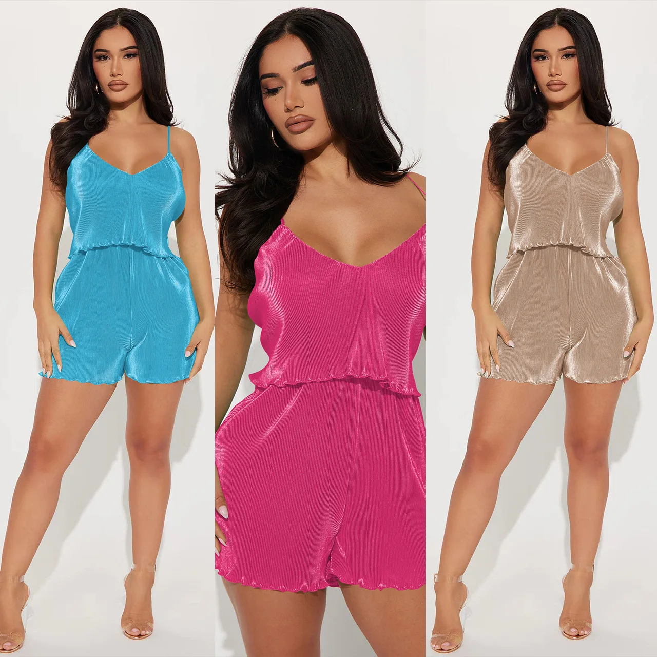 2023 New European-American Style Sexy Short Suspenders Two Piece Set Clothes Streetwear
2023 New European-American Style Sexy Short Suspenders Two Piece Set Clothes Streetwear