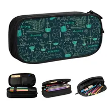 Chemistry Laboratory With Microscope Tubes Formulas Pencil Case for Girl Boy Large Capacity Science Pen Box Bag School Supplies