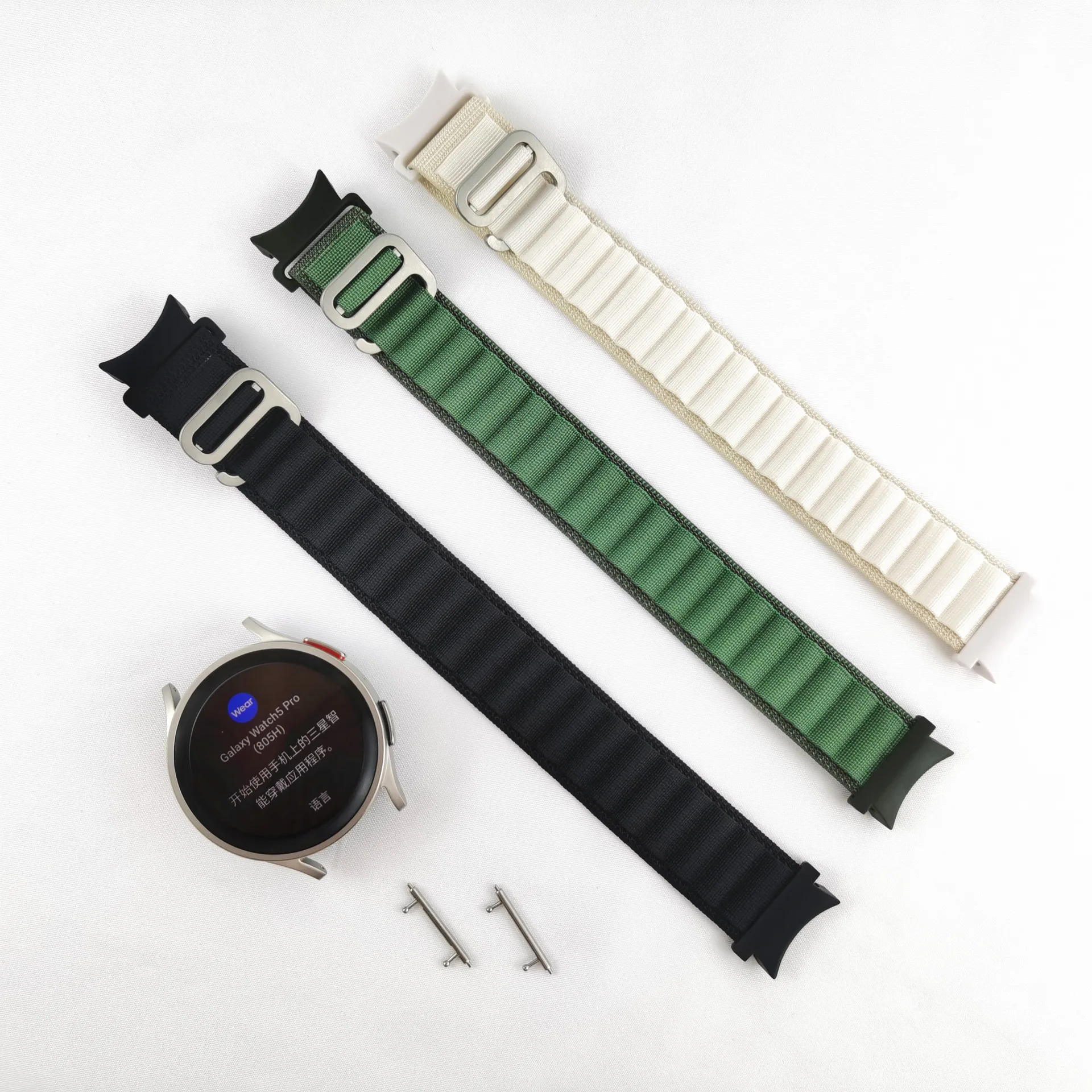Nylon Alpine Loop band For Samsung Galaxy Watch 5/5 Pro 40mm 45mm bracelet Galaxy Watch 4/4 Classic 46mm 44mm Curved end Strap
Nylon Alpine Loop band For Samsung Galaxy Watch 5/5 Pro 40mm 45mm bracelet Galaxy Watch 4/4 Classic 46mm 44mm Curved end Strap