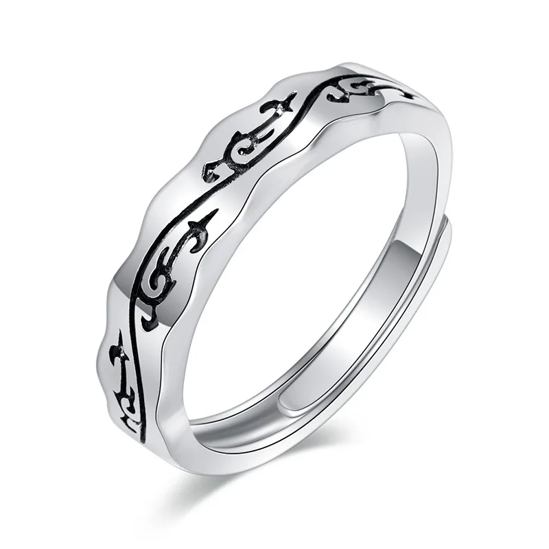 Chinese Retro Style Open Size Ring For Men's Tail Ring Live Mouth Thai Silver Color Male Personality Ring
Chinese Retro Style Open Size Ring For Men's Tail Ring Live Mouth Thai Silver Color Male Personality Ring