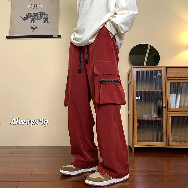 Men Women Casual Wide Leg Cargo Pants Vintage Drawstring Joggers Large Pocket Hippie Streetwear Baggy Trousers Red 5XL
Men Women Casual Wide Leg Cargo Pants Vintage Drawstring Joggers Large Pocket Hippie Streetwear Baggy Trousers Red 5XL