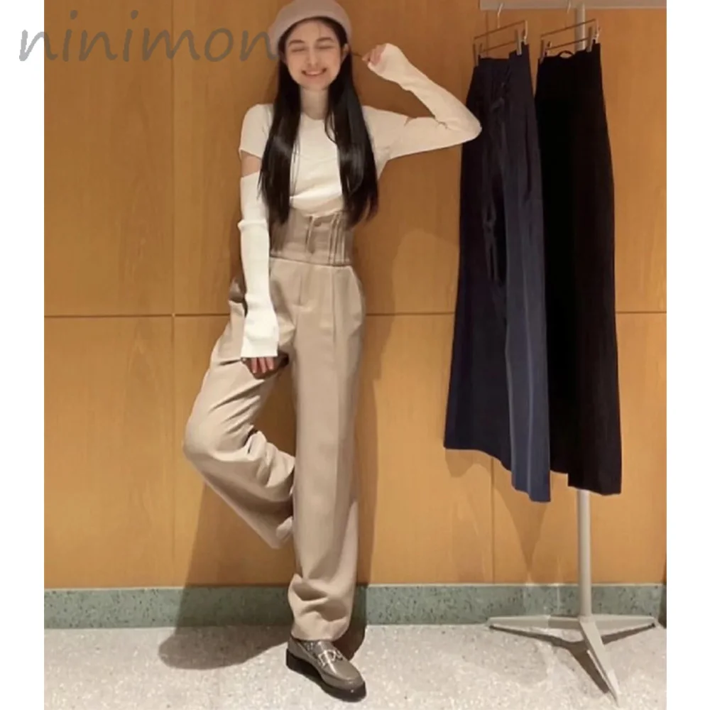 NINIMON Classic Wide Pants Crossover Strappy High Waist Wide Leg Trousers Vintage Female Palazzo Pants Loose Wide Leg Pants
NINIMON Classic Wide Pants Crossover Strappy High Waist Wide Leg Trousers Vintage Female Palazzo Pants Loose Wide Leg Pants