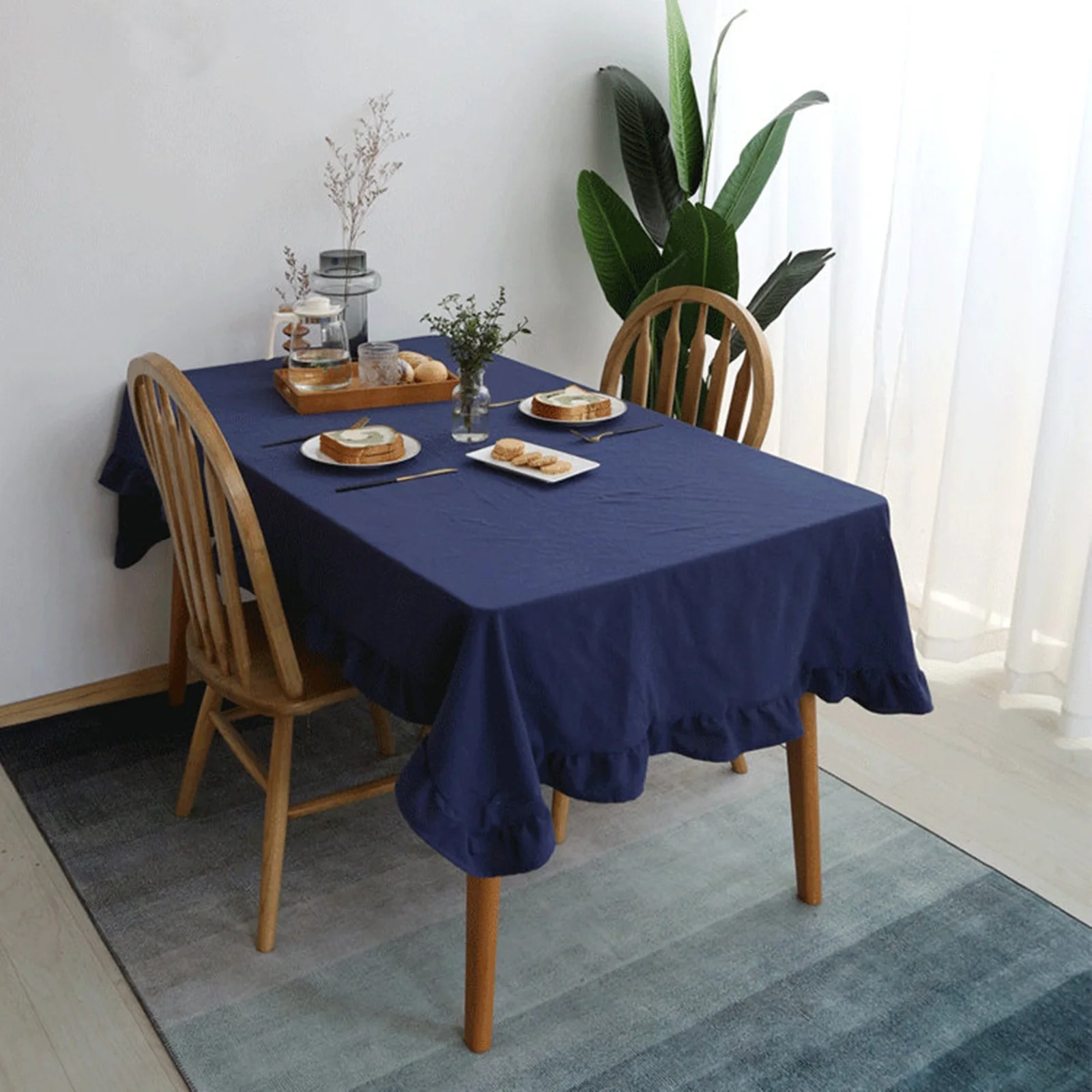 Cotton Tablecloths, Waterproof Table Covers Pure Color Simplicity Blue Dining Table Coffee Table Deco
Cotton Tablecloths, Waterproof Table Covers Pure Color Simplicity Blue Dining Table Coffee Table Deco