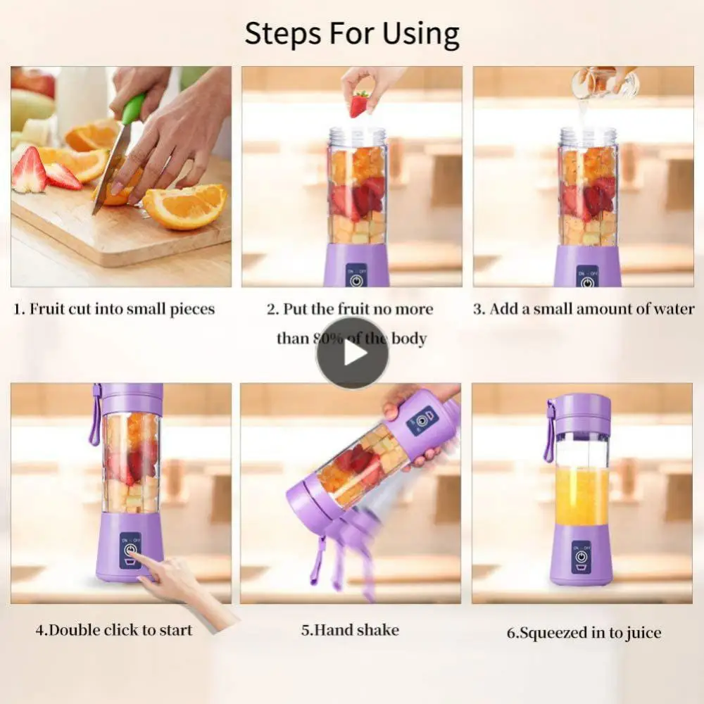 Food Grade Materials Fruit Juice Mixer Shake Take Milkshake Cup Mini Portable Electric Juicer Kitchen Tools Gadgets Handheld
Food Grade Materials Fruit Juice Mixer Shake Take Milkshake Cup Mini Portable Electric Juicer Kitchen Tools Gadgets Handheld