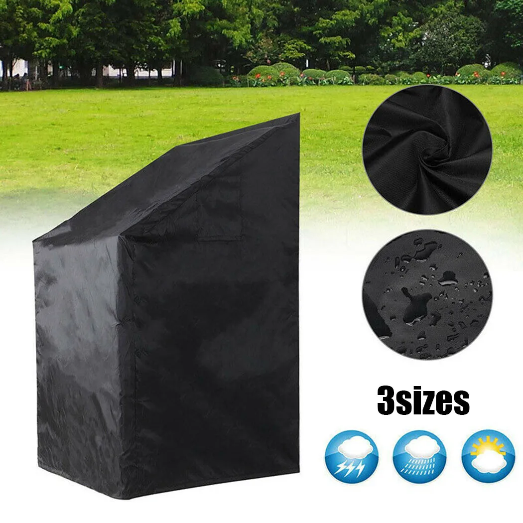 Stacked Chair Dust Cover Storage Bag Black Waterproof Grill Protective Cover Outdoor Garden Patio Furniture Dustproof Protector
Stacked Chair Dust Cover Storage Bag Black Waterproof Grill Protective Cover Outdoor Garden Patio Furniture Dustproof Protector