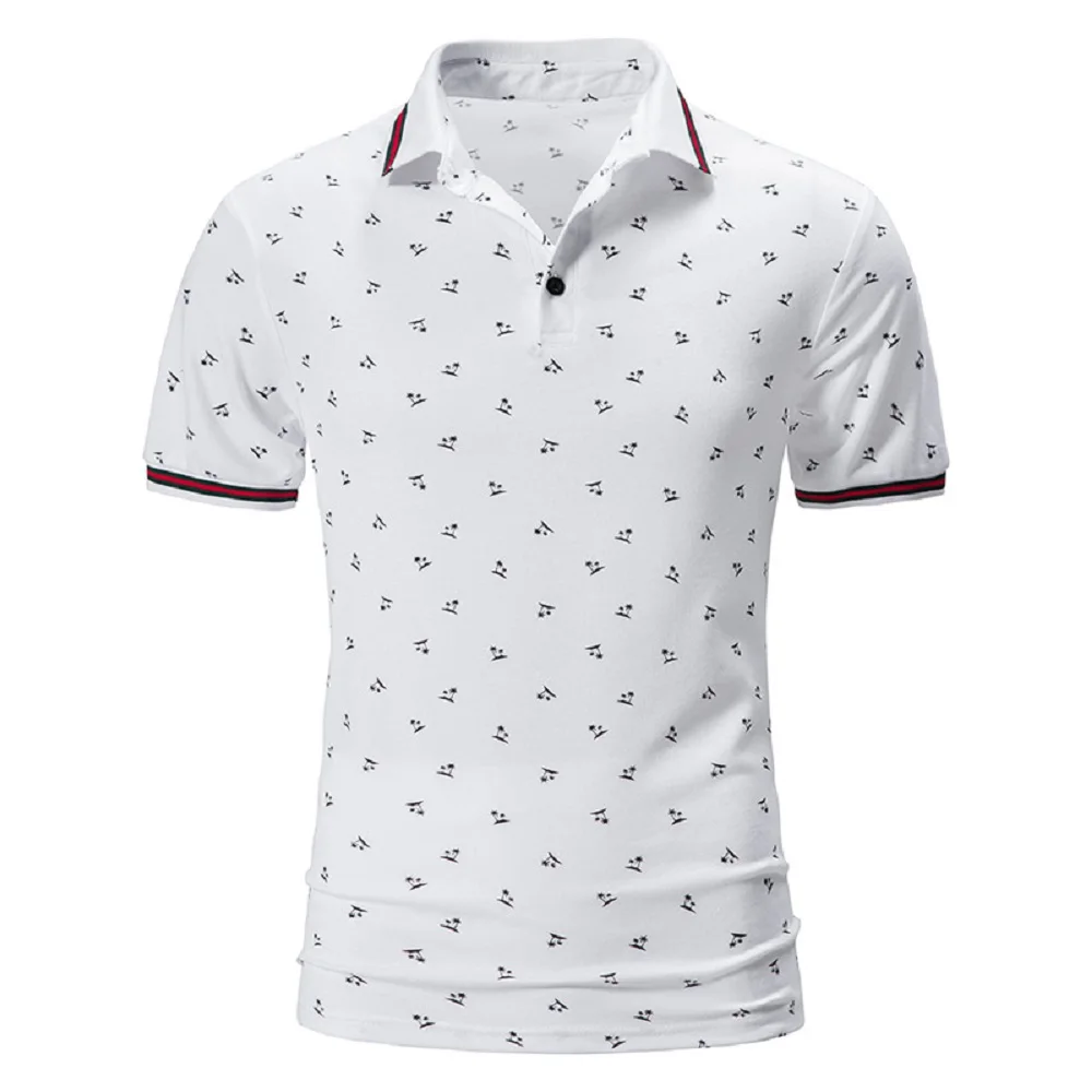 Summer Short Sleeve Basic Lapel Polo Shirt Men's Coconut Print T-Shirt Top
Summer Short Sleeve Basic Lapel Polo Shirt Men's Coconut Print T-Shirt Top