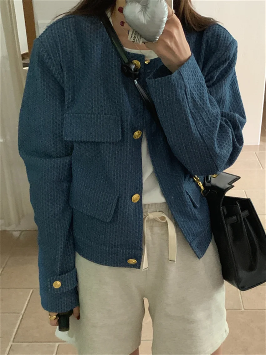 Alien Kitty Office Wear Blue Denim Women Jackets OL New Work Wear 2022 Autumn Cowboy Hook Flowers Chic All Match Mujer Coats 
Alien Kitty Office Wear Blue Denim Women Jackets OL New Work Wear 2022 Autumn Cowboy Hook Flowers Chic All Match Mujer Coats