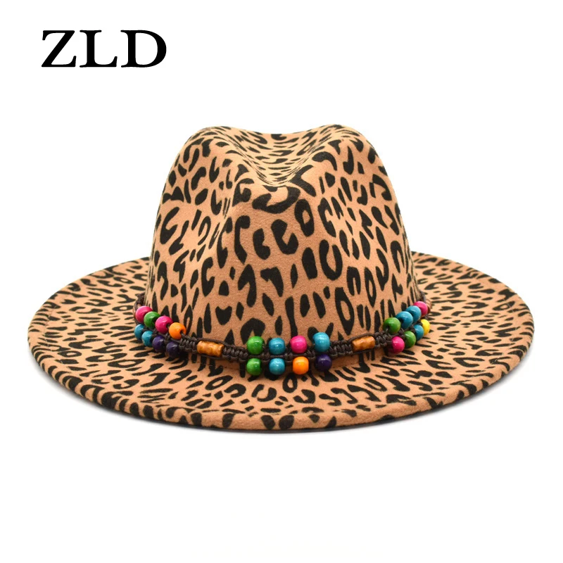 ZLD Women's Hats Winter New Felt Fedoras Hat Fashion Leopard Jazz Cap Ladies Casual Party Formal Caps Men Gentleman Ladies Hat
ZLD Women's Hats Winter New Felt Fedoras Hat Fashion Leopard Jazz Cap Ladies Casual Party Formal Caps Men Gentleman Ladies Hat