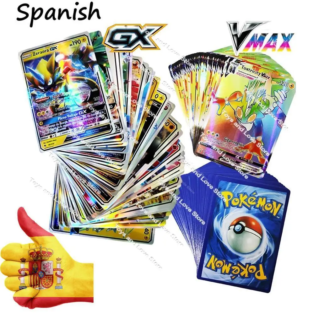 Newest Pokemon Cards In Spanish TAG TEAM GX VMAX V Trainer Energy Shining Metal Cards Game Castellano Español Children Toy Gifts
Newest Pokemon Cards In Spanish TAG TEAM GX VMAX V Trainer Energy Shining Metal Cards Game Castellano Español Children Toy Gifts