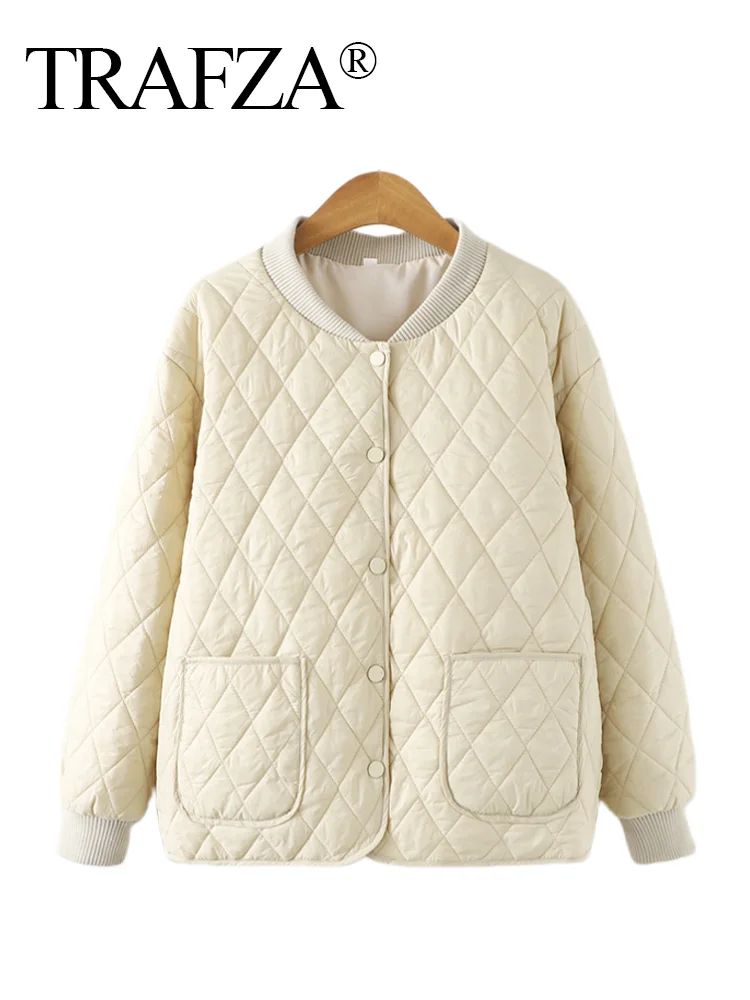 TRAFZA 2024 Autumn Winter Woman Y2k O Neck Outwears Fashion Solid Parkas Single Breasted Loose Casual Slim Double Pockets 
TRAFZA 2024 Autumn Winter Woman Y2k O Neck Outwears Fashion Solid Parkas Single Breasted Loose Casual Slim Double Pockets