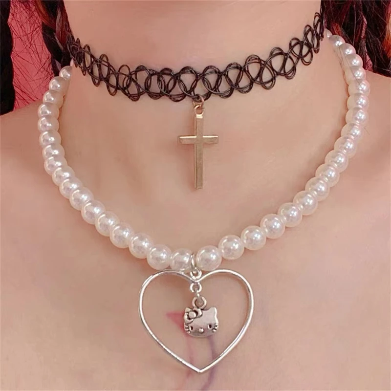 Cute Gothic Egirl Style Angle Wing Heart Chokers Necklace Dark Art Pearls Chain Coquette Aesthetic Lolita Witch Fairy Jewelry
Cute Gothic Egirl Style Angle Wing Heart Chokers Necklace Dark Art Pearls Chain Coquette Aesthetic Lolita Witch Fairy Jewelry