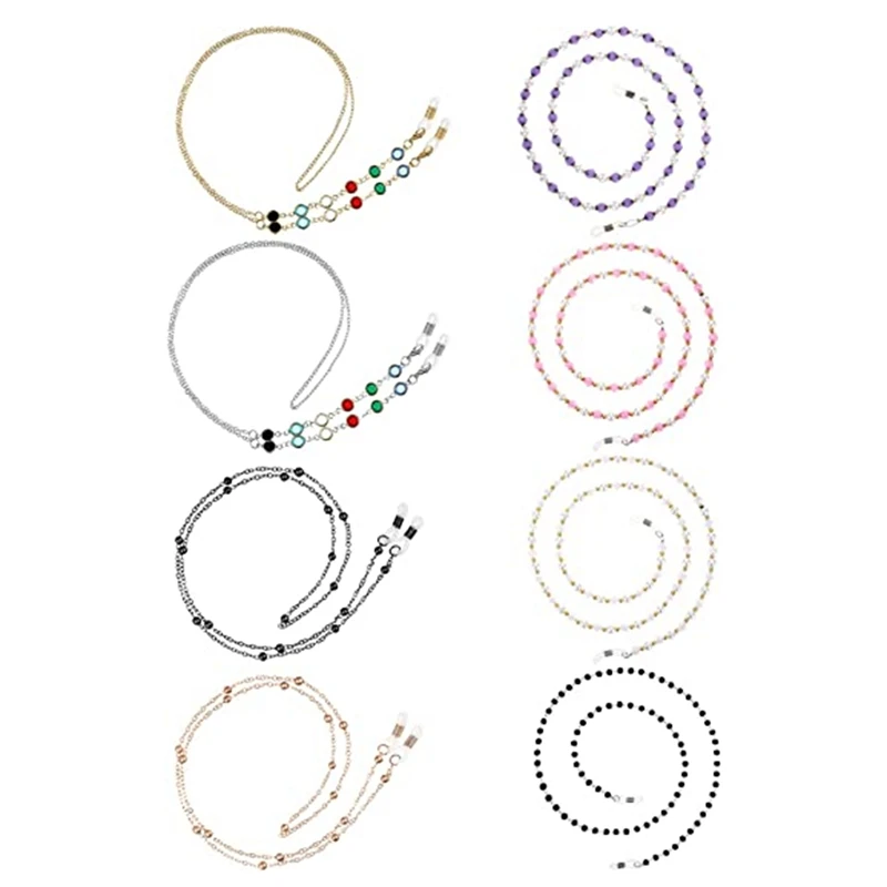8 Pieces Eyeglasses Chains Beaded Sunglasses Strap Holder Elegant Eyewear Retainer Chain, 8 Styles
8 Pieces Eyeglasses Chains Beaded Sunglasses Strap Holder Elegant Eyewear Retainer Chain, 8 Styles