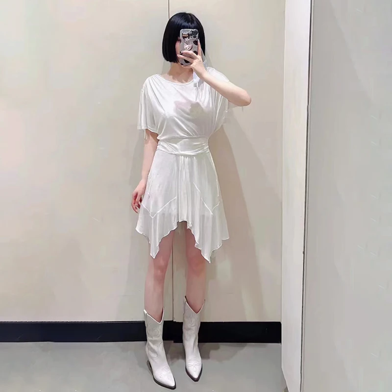 2023 Spring Summer New Drawstring Pleated Round Neck Women Top/skirt of The Same Style
2023 Spring Summer New Drawstring Pleated Round Neck Women Top/skirt of The Same Style