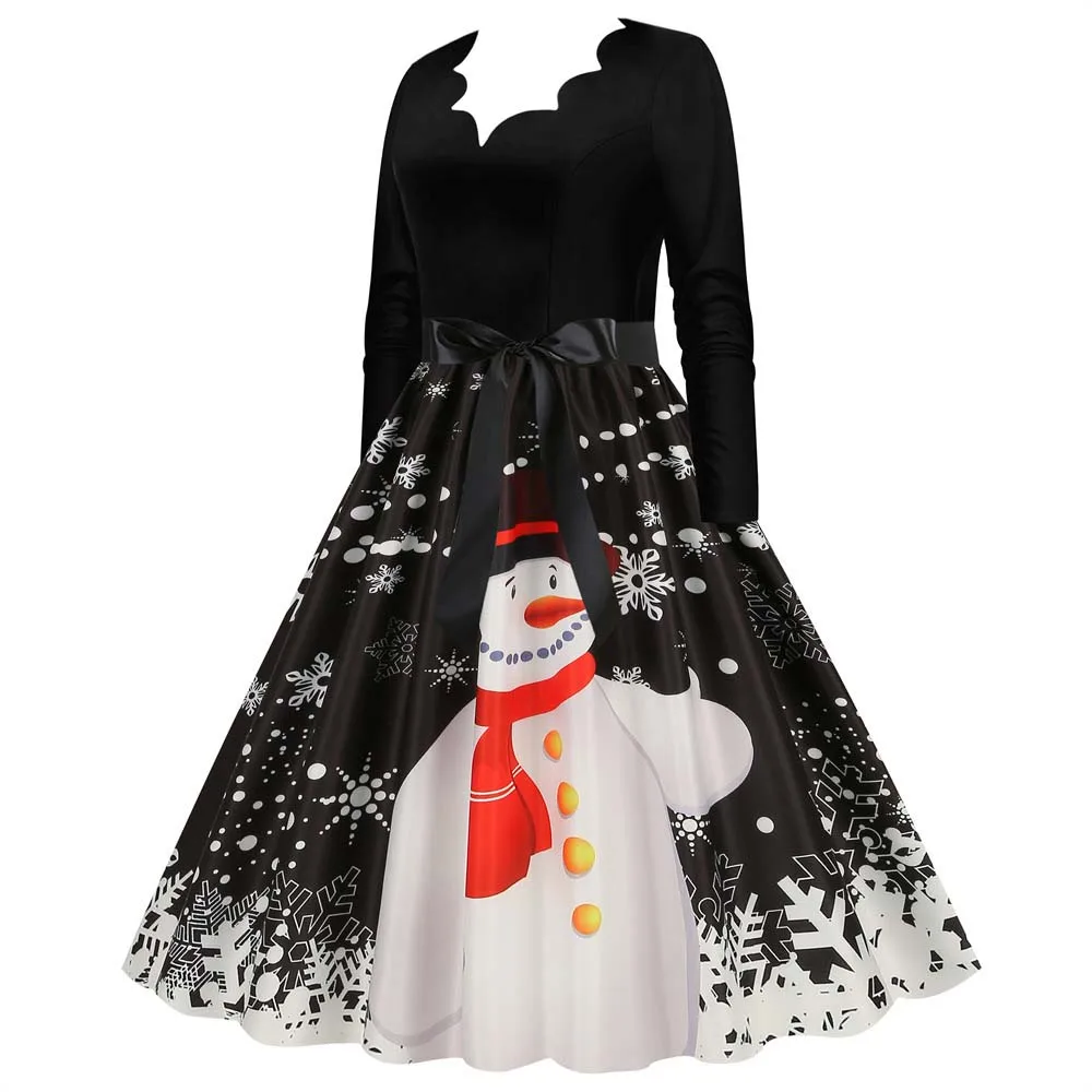 Christmas Dress for Women Winter Long Sleeve V Neck Print Costume Party Dresses Casual Vintage Elegant Evening Dress Clothing
Christmas Dress for Women Winter Long Sleeve V Neck Print Costume Party Dresses Casual Vintage Elegant Evening Dress Clothing