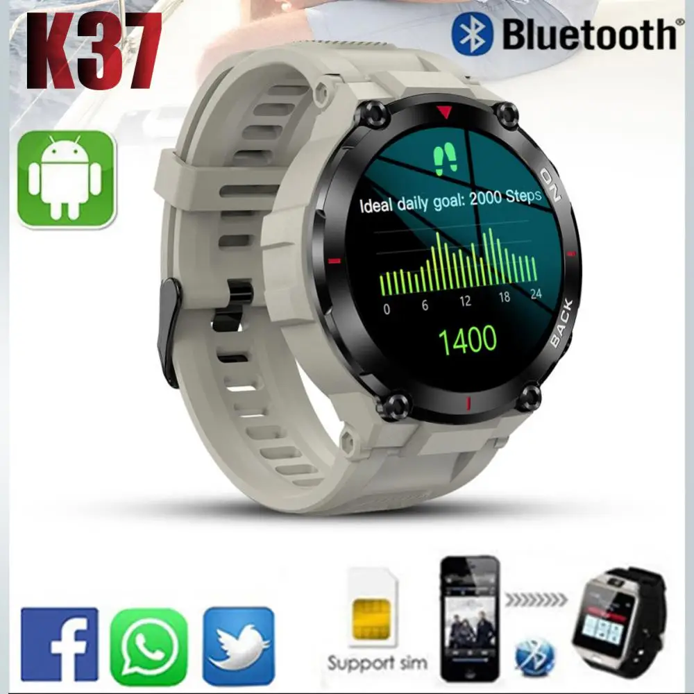 New K37 Men's Smart Watch GPS Outdoor Sports Fitness Tracker Bracelet Super Long Standby Health Monitoring Waterproof SmartWatch
New K37 Men's Smart Watch GPS Outdoor Sports Fitness Tracker Bracelet Super Long Standby Health Monitoring Waterproof SmartWatch