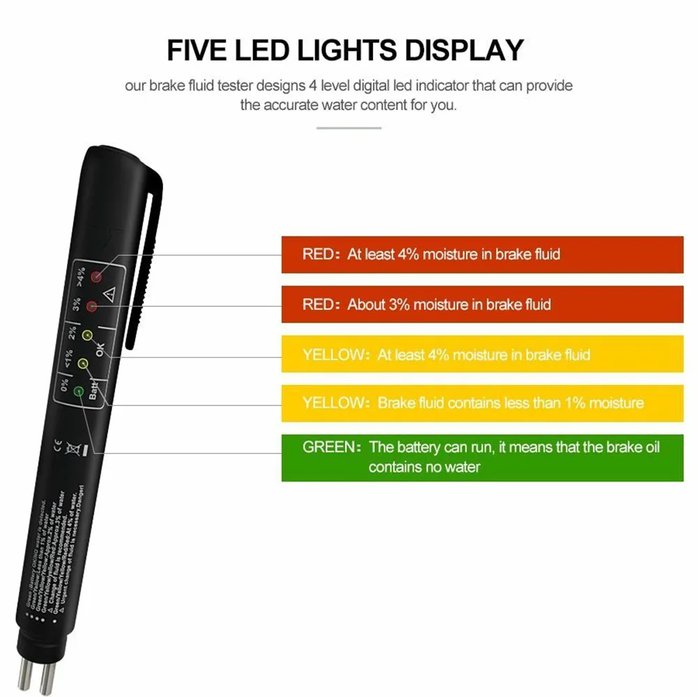 For All Vehicles Car Brake Fluid Tester Oil Tester Brake Liquid Testing Tool Good Helper For Your Travel
For All Vehicles Car Brake Fluid Tester Oil Tester Brake Liquid Testing Tool Good Helper For Your Travel