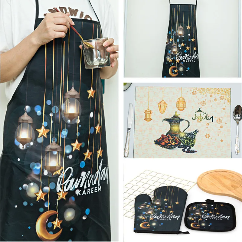 Muslim Eid Mubarak Printed Kitchen Apron for Women Ramadan Kareem Home Cooking Baking Star Moon Bib Muslim Islamic Kareem Gifts
Muslim Eid Mubarak Printed Kitchen Apron for Women Ramadan Kareem Home Cooking Baking Star Moon Bib Muslim Islamic Kareem Gifts