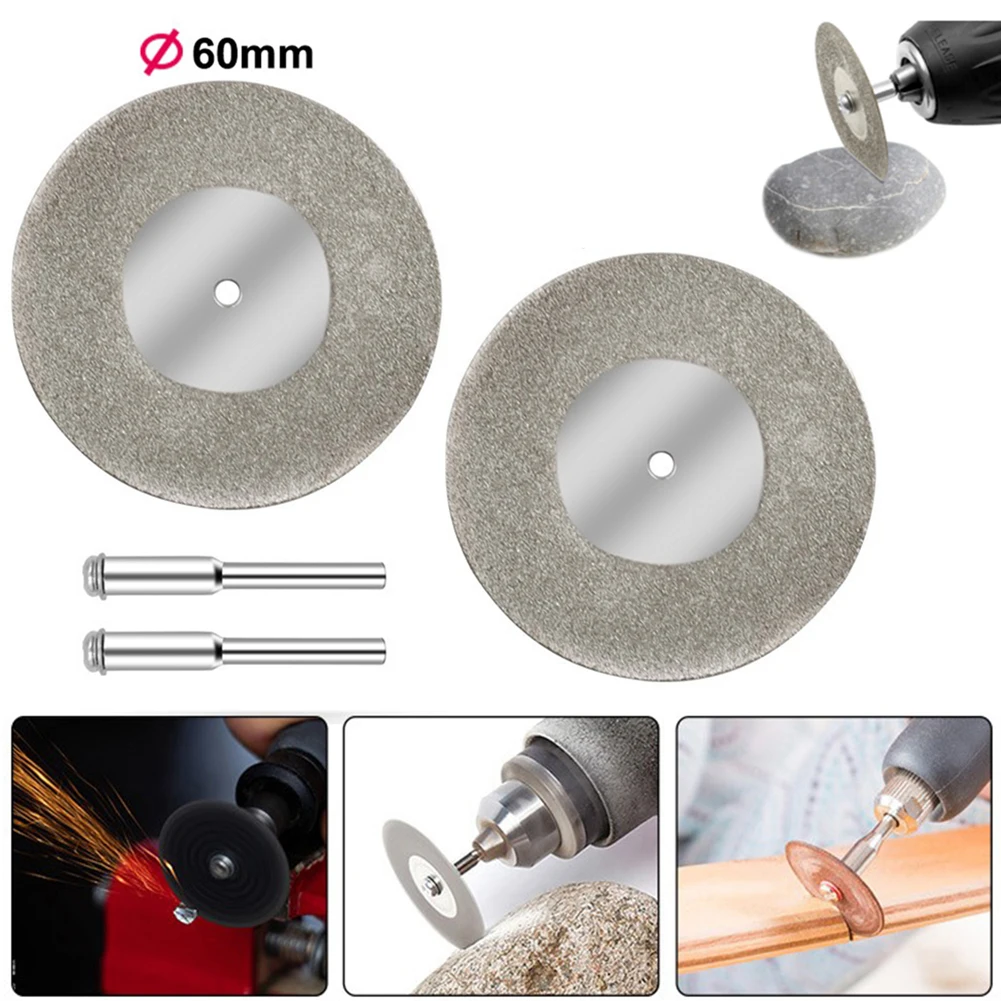 2set Diamond Grinding Discs Cutting Wheel Disc With 2 Rods Rotary Grinding Tool Accessories For Metal Marble Glass Ceramic 60mm
2set Diamond Grinding Discs Cutting Wheel Disc With 2 Rods Rotary Grinding Tool Accessories For Metal Marble Glass Ceramic 60mm