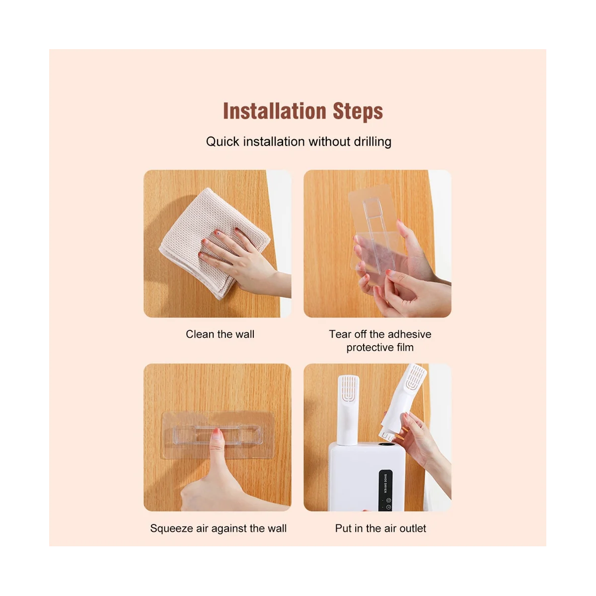 Wall Mounted Shoes Dryer Deodorizer with Heat Dehumidifier Device Foot Warmer Heater for Home Shoe Dryer -A EU Plug
Wall Mounted Shoes Dryer Deodorizer with Heat Dehumidifier Device Foot Warmer Heater for Home Shoe Dryer -A EU Plug