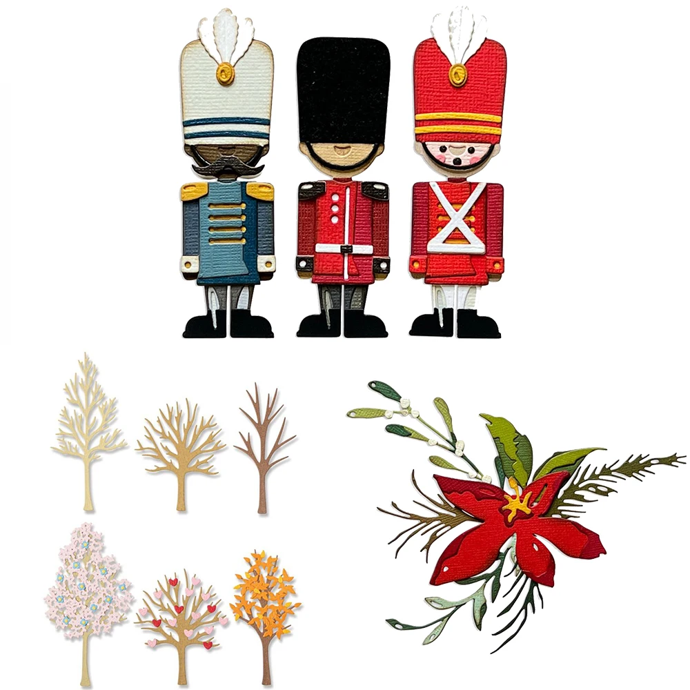 Beautiful Poinsettia Lush Tree Metal Cutting Dies 3 Soldiers Die Cut for DIY Craft Paper Cards Scrapbooking Making Template
Beautiful Poinsettia Lush Tree Metal Cutting Dies 3 Soldiers Die Cut for DIY Craft Paper Cards Scrapbooking Making Template