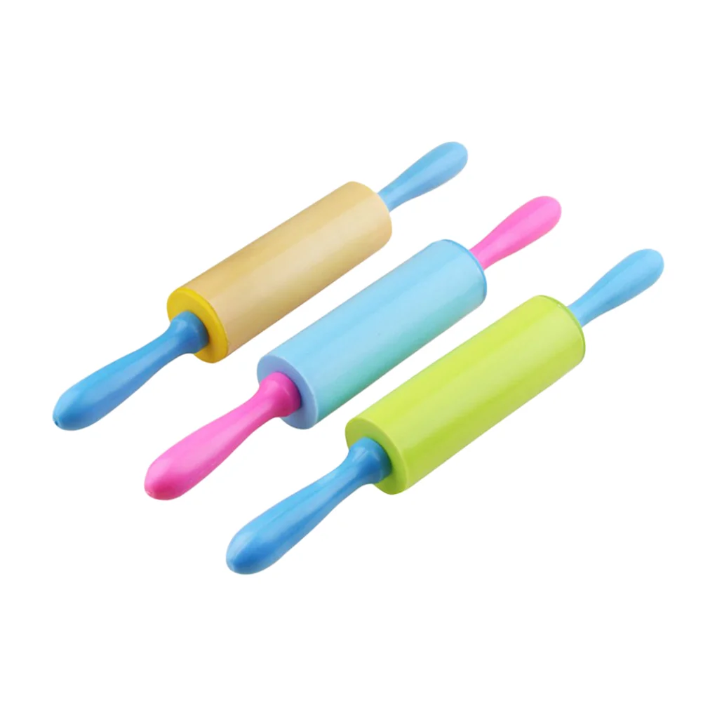 3Pcs Dough Roller Toys Rolling Pin Non Surface Roller Wooden Handle Dough Roller Silicone Rolling Pin for Kids
3Pcs Dough Roller Toys Rolling Pin Non Surface Roller Wooden Handle Dough Roller Silicone Rolling Pin for Kids