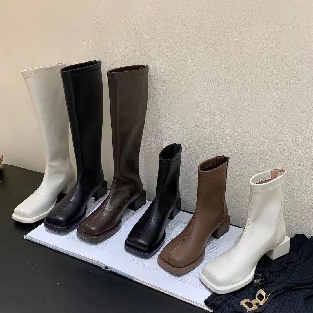 Square Toe Women Ankle Boots Sock Booties Flat Low Heels Black Brown White Back Zipper 2023 Winter Stretch Shoes Woman Size 39
Square Toe Women Ankle Boots Sock Booties Flat Low Heels Black Brown White Back Zipper 2023 Winter Stretch Shoes Woman Size 39